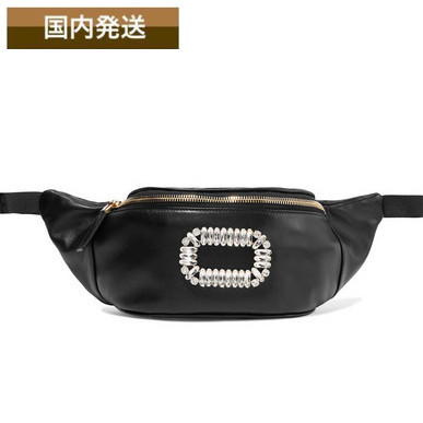 送料関税込☆Roger Vivier☆Viv crystal leather belt バッグ 9022109